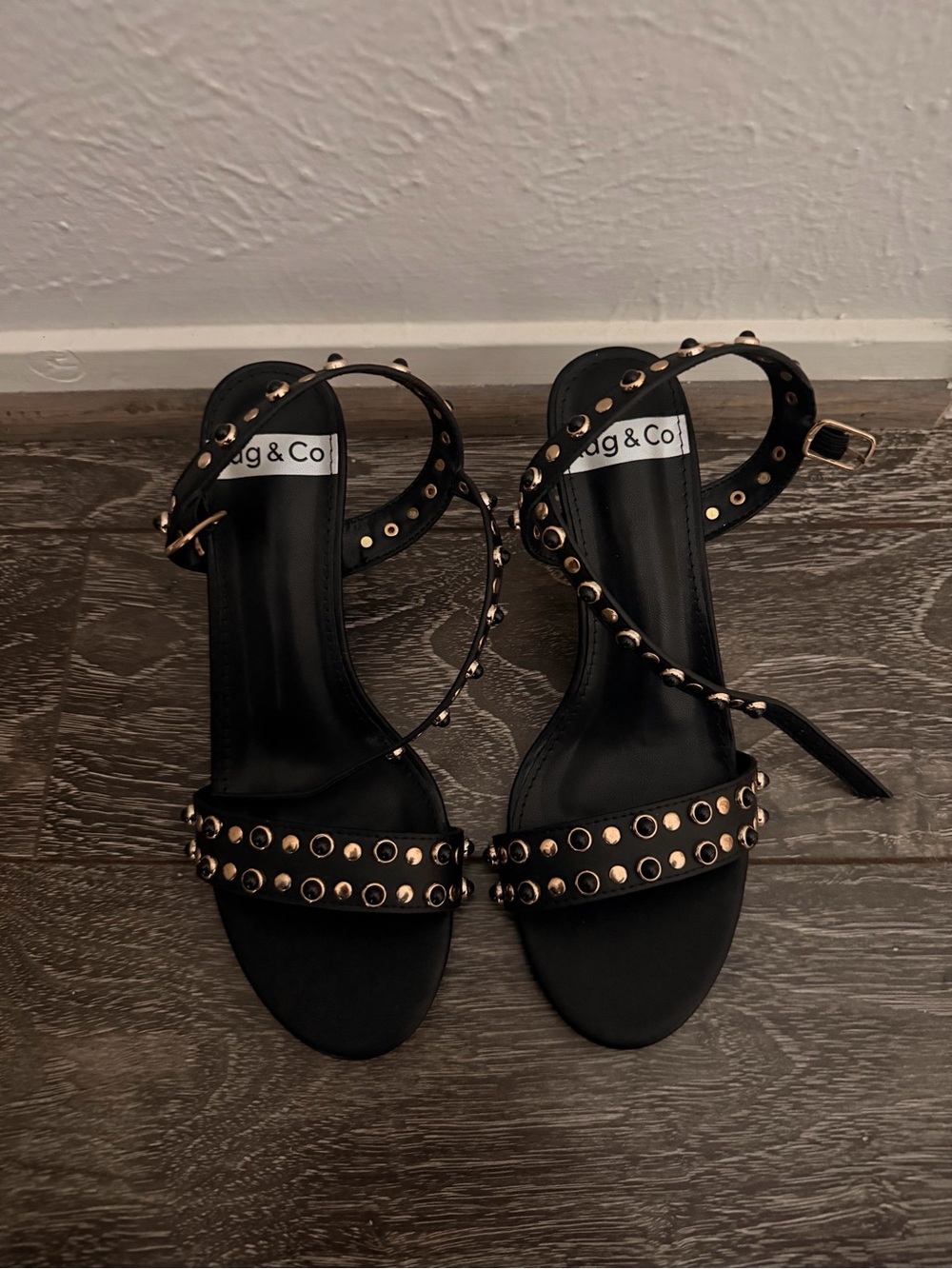 🫶🏻 NWT 🫶🏻 Rag & Co Nidara Studded Real Leather Kitten Heel - Picture 3 of 4